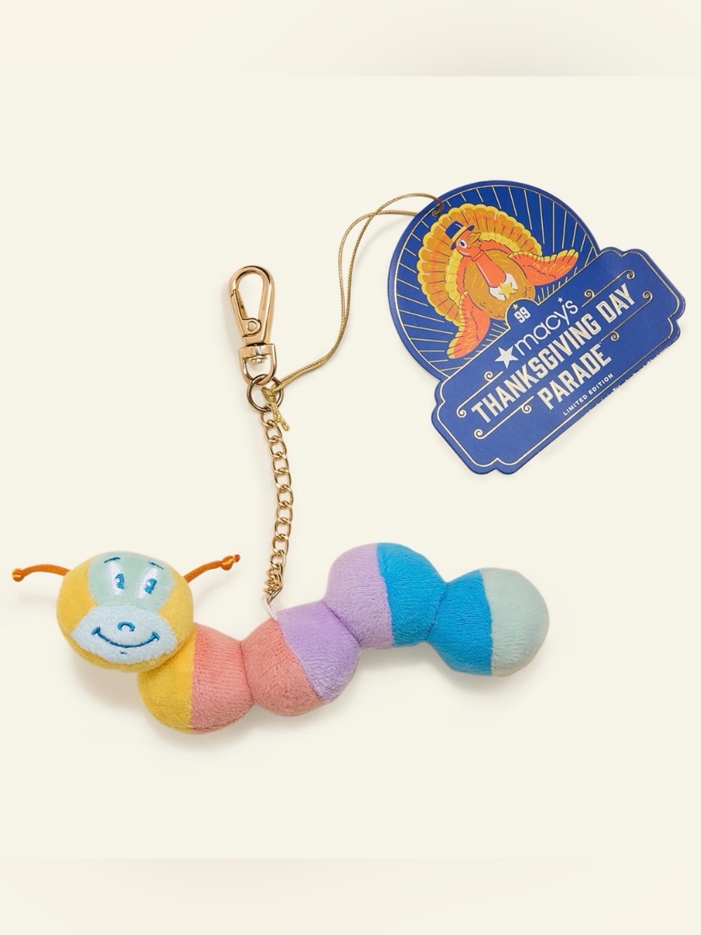 Macy’s wiggle worm bag charm Thanksgiving day parade 2025
